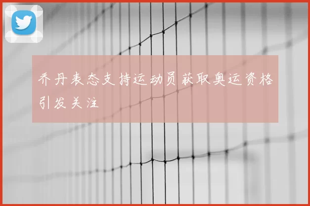 乔丹表态支持运动员获取奥运资格引发关注